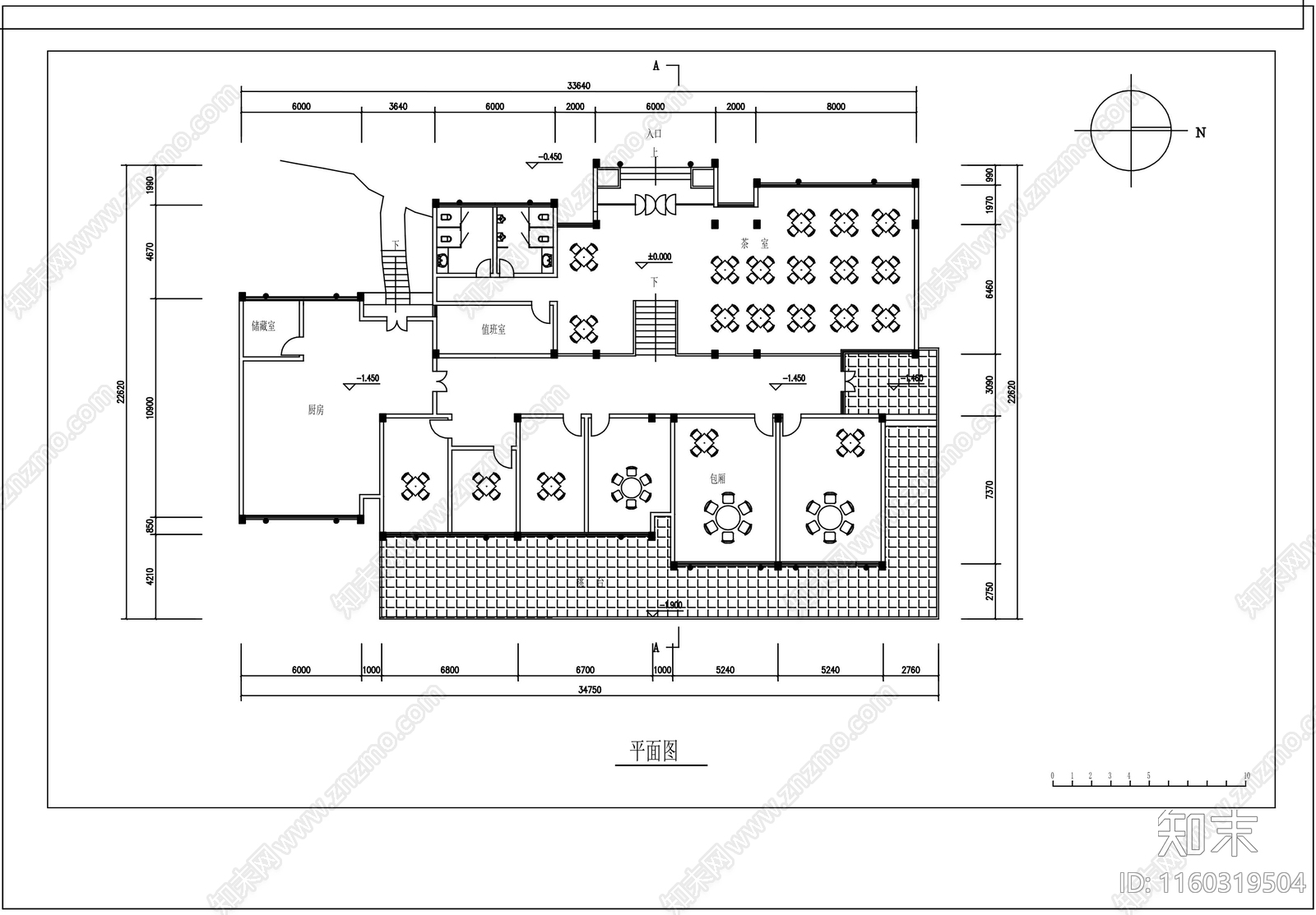 精品山顶茶室别墅设计图施工图下载【ID:1160319504】