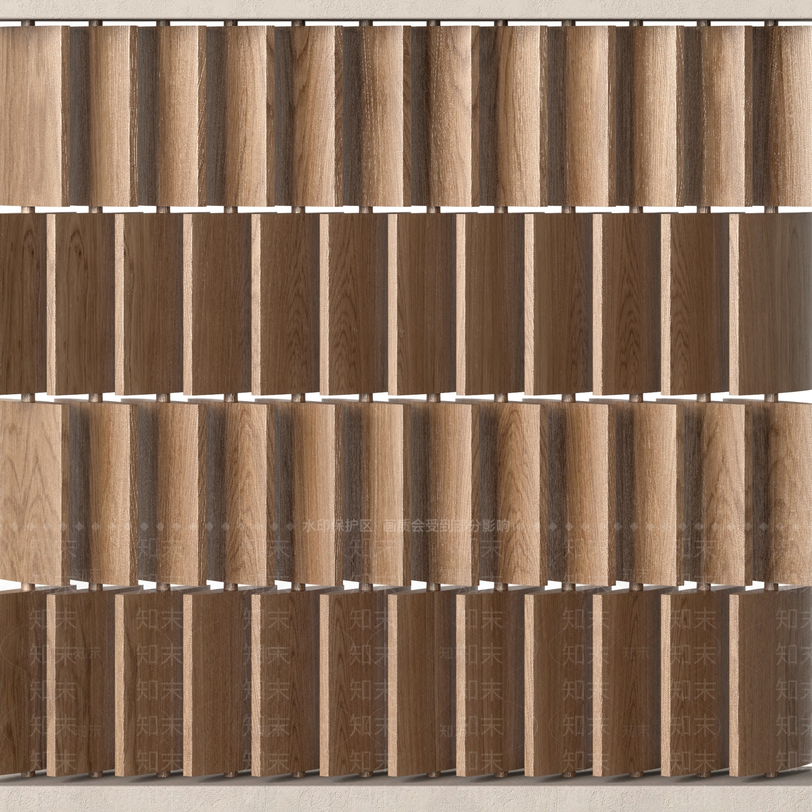 现代实木隔断SU模型下载【ID:1160319771】