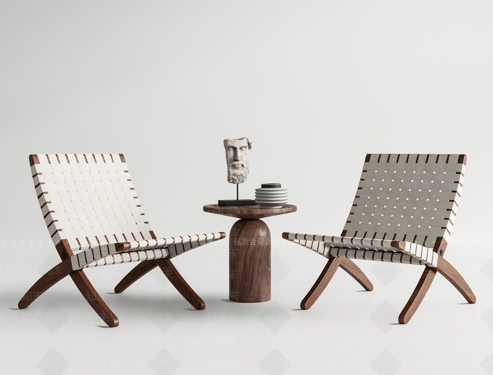 现代休闲桌椅组合3D模型下载【ID:1160320285】