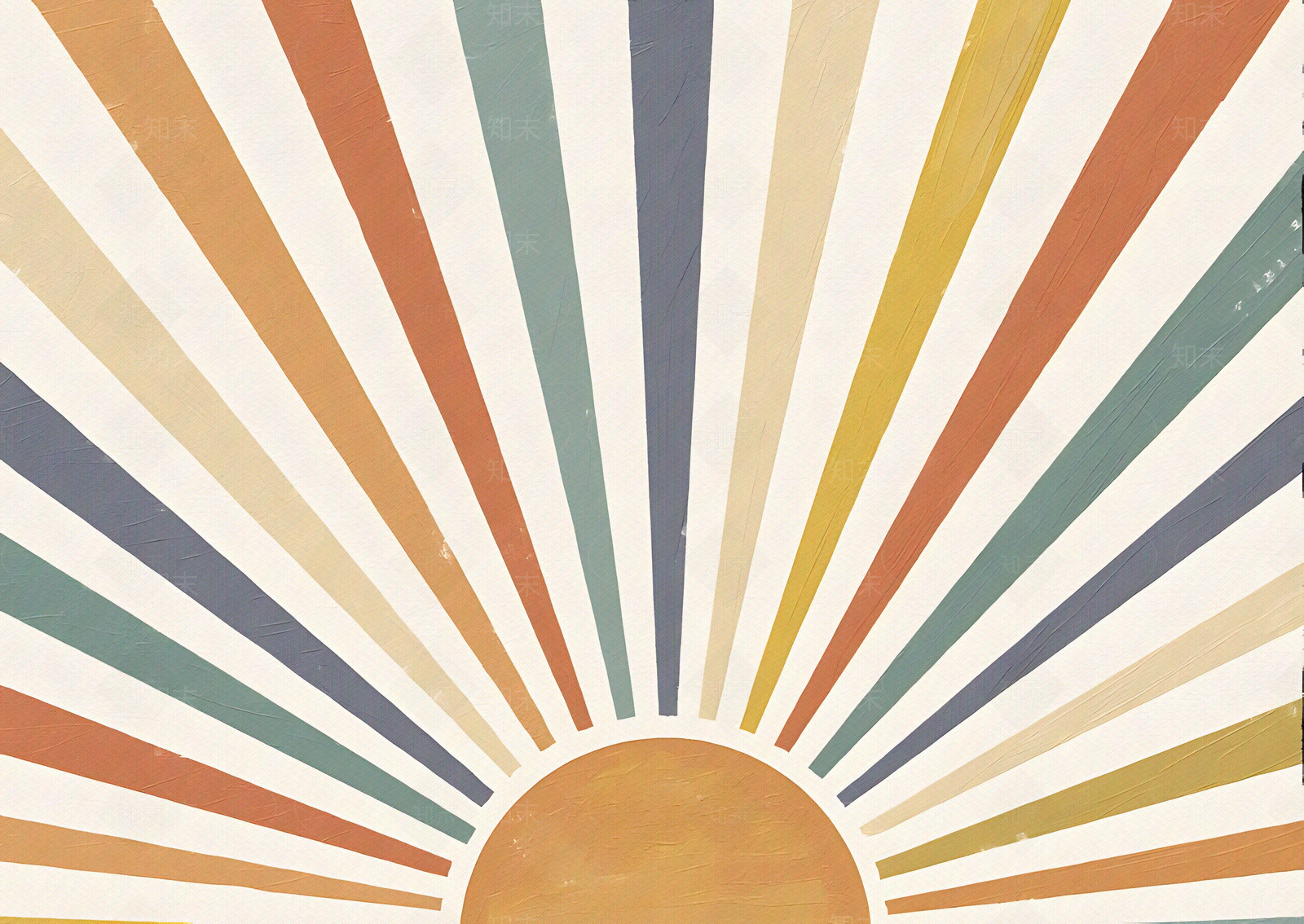 波西米亚太阳画贴图下载【ID:1160322734】