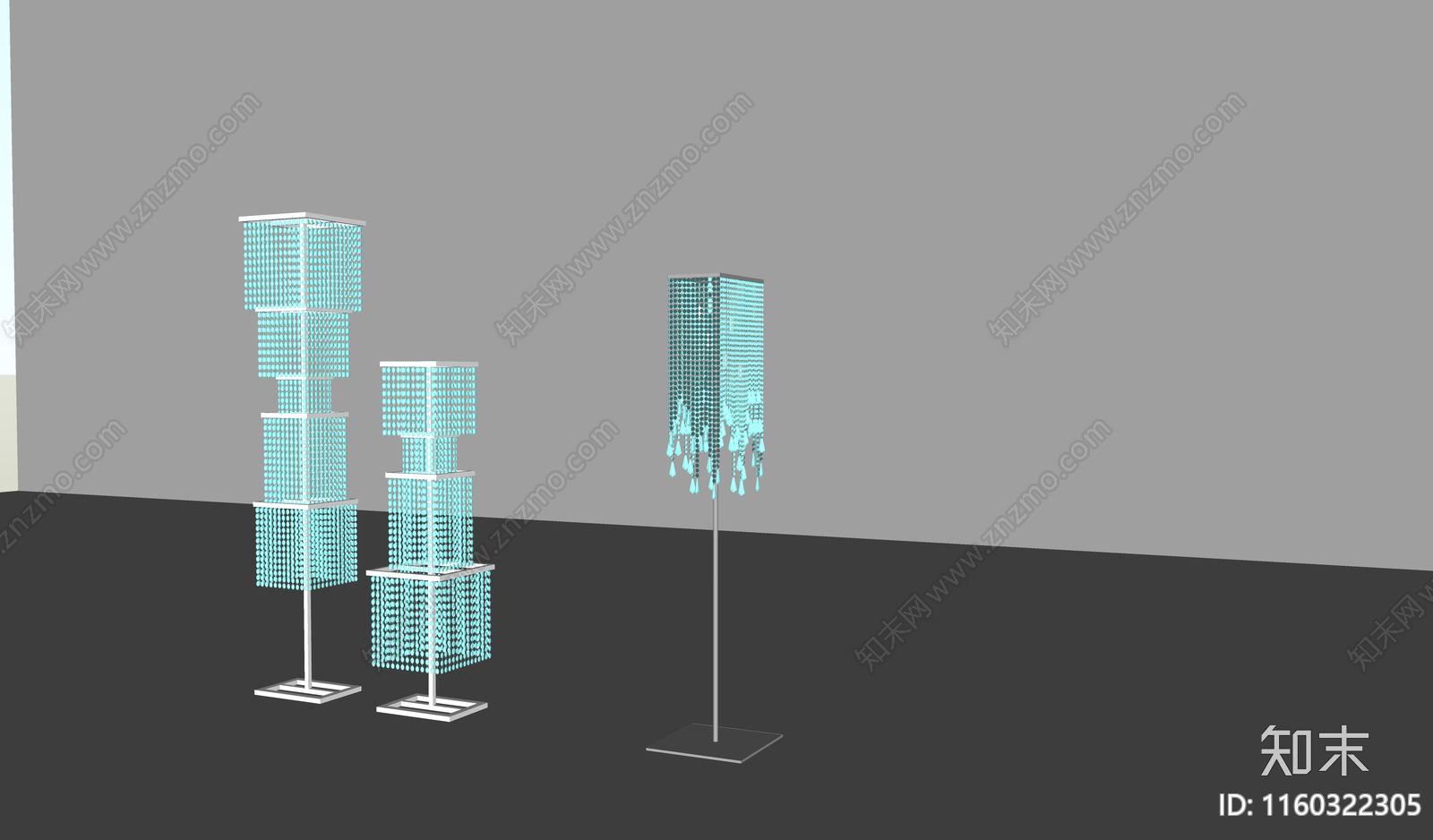 现代简约落地灯SU模型下载【ID:1160322305】