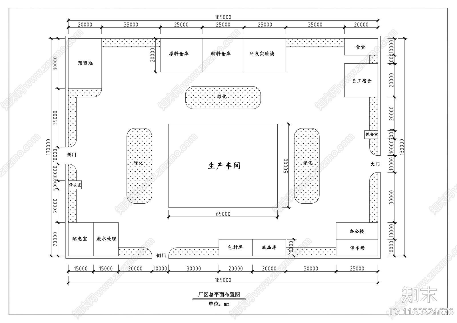 面包生产工厂设计图施工图下载【ID:1160324676】