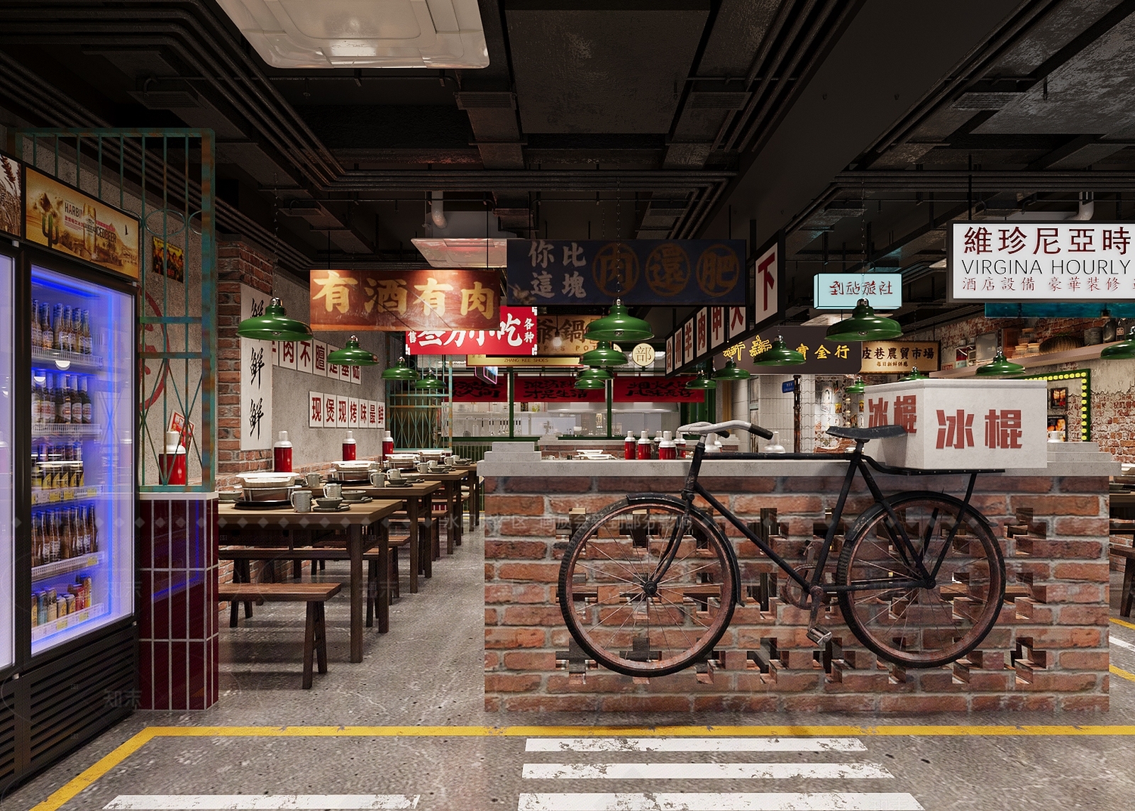 现代火锅店3D模型下载【ID:1214588562】