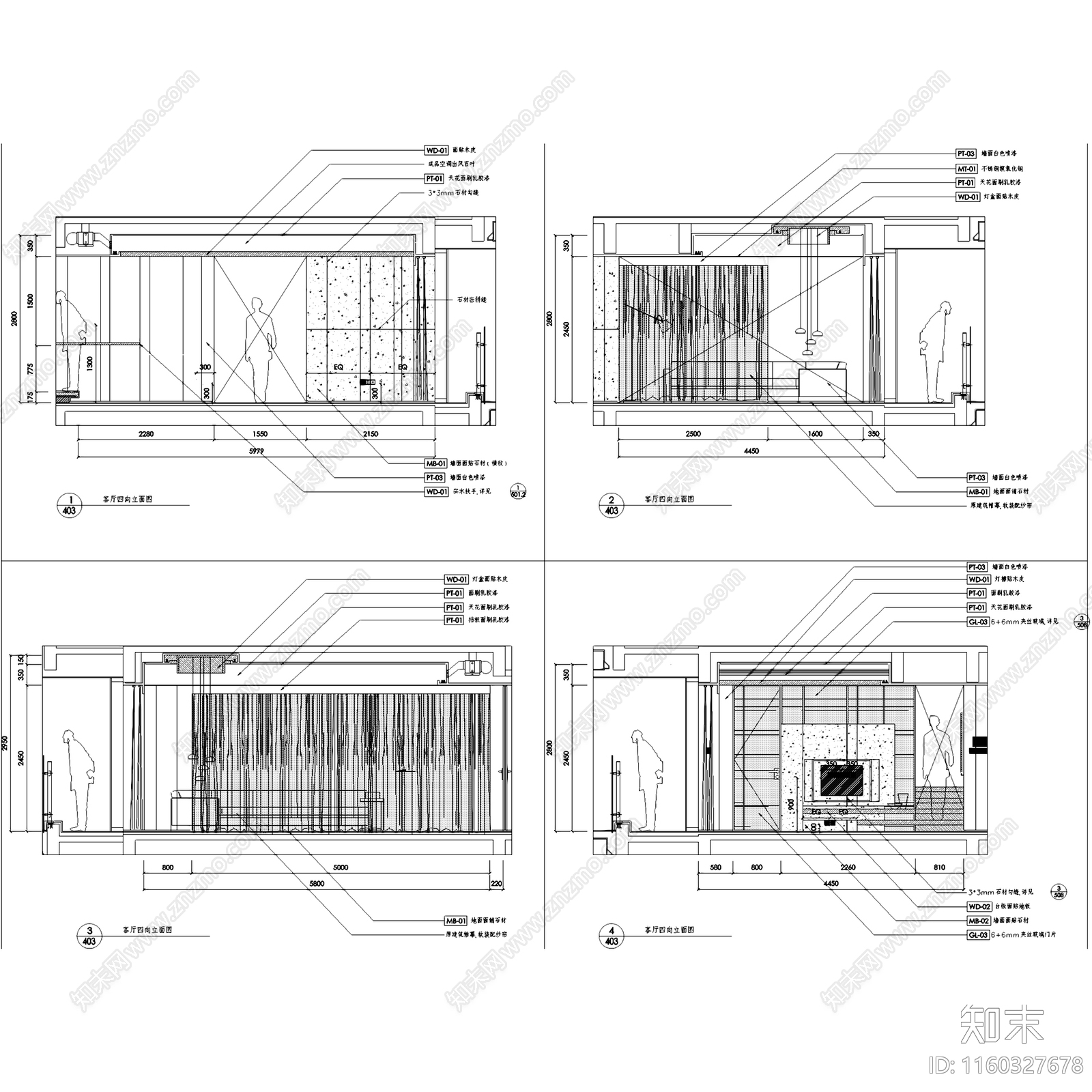 新中式中式汉京半山公馆端头复式室内家装cad施工图下载【ID:1160327678】