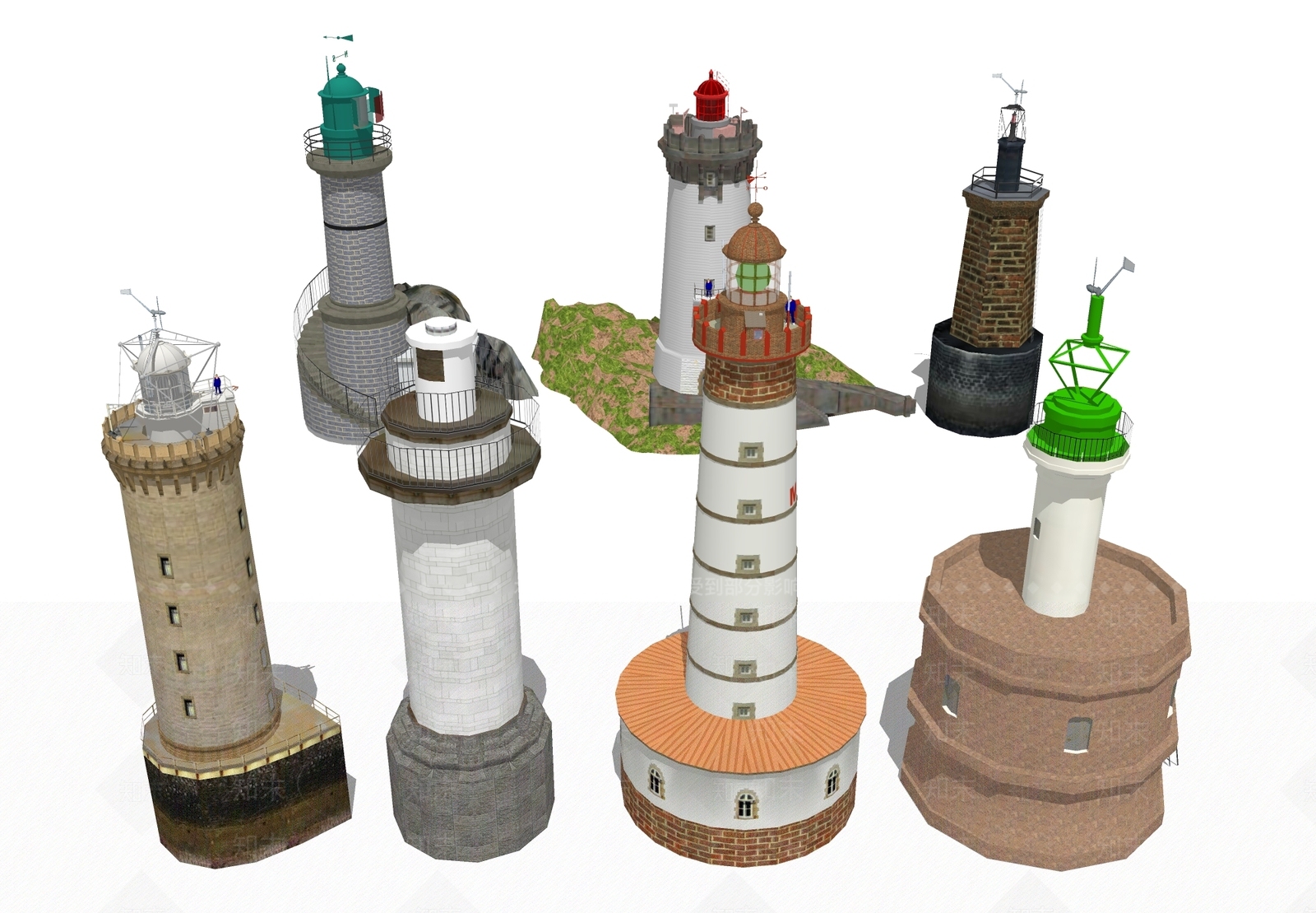 现代灯塔海塔SU模型下载【ID:1160328280】