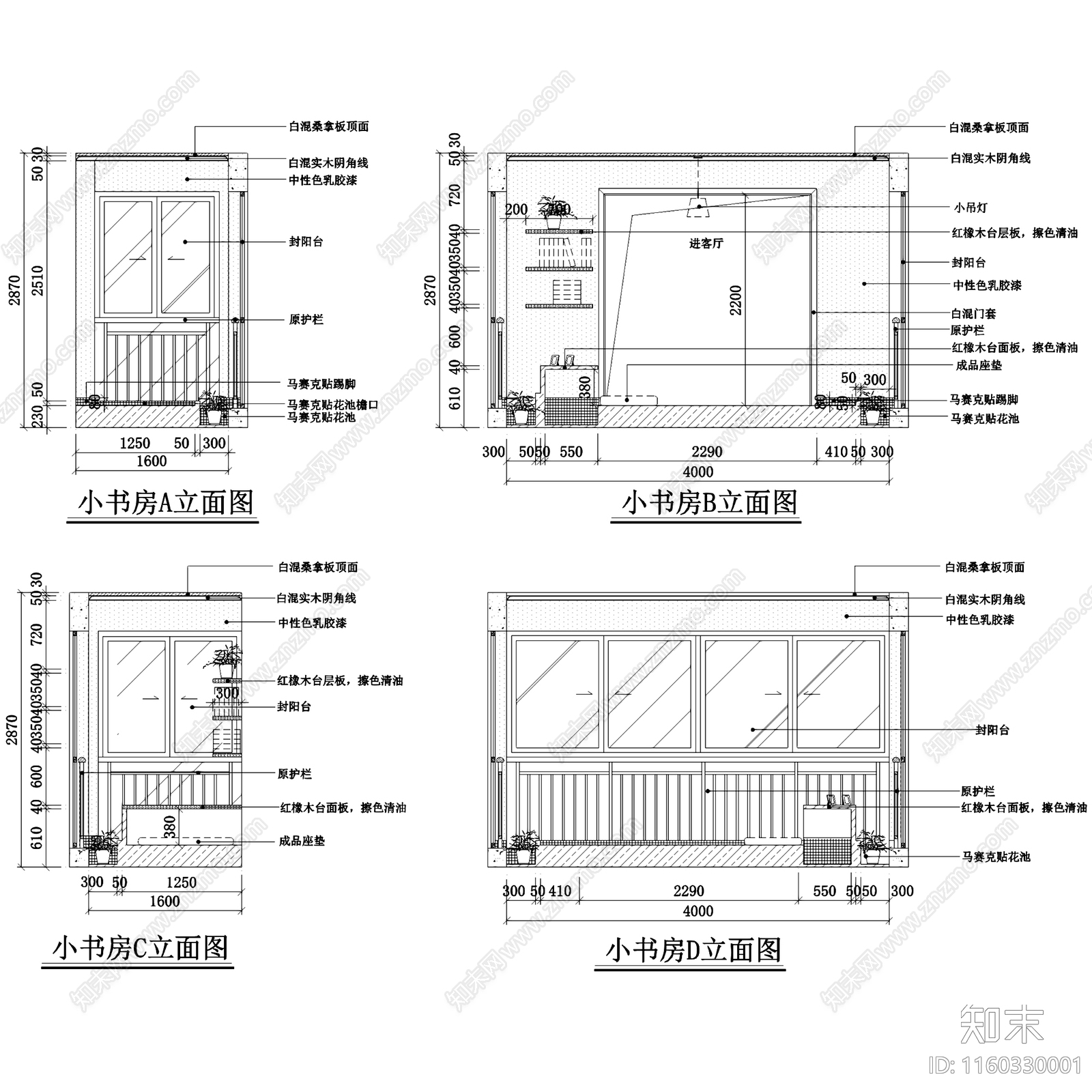 美式简约三室两厅两卫一厨私宅大平层室内家装cad施工图下载【ID:1160330001】