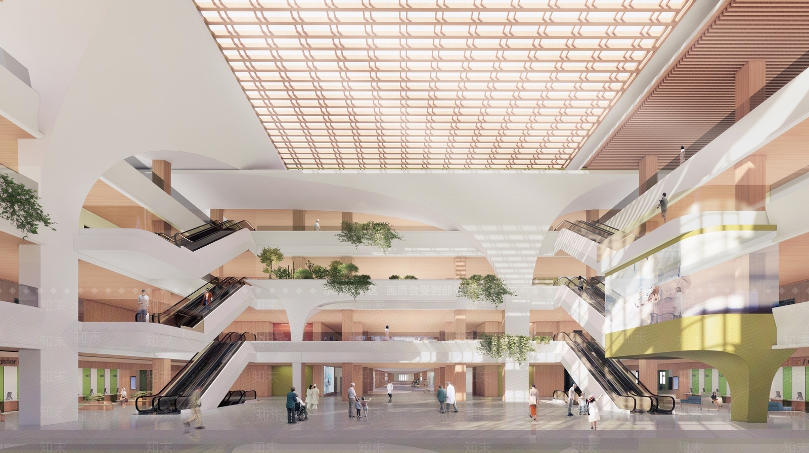 现代生态医院大厅SU模型下载【ID:1160334617】