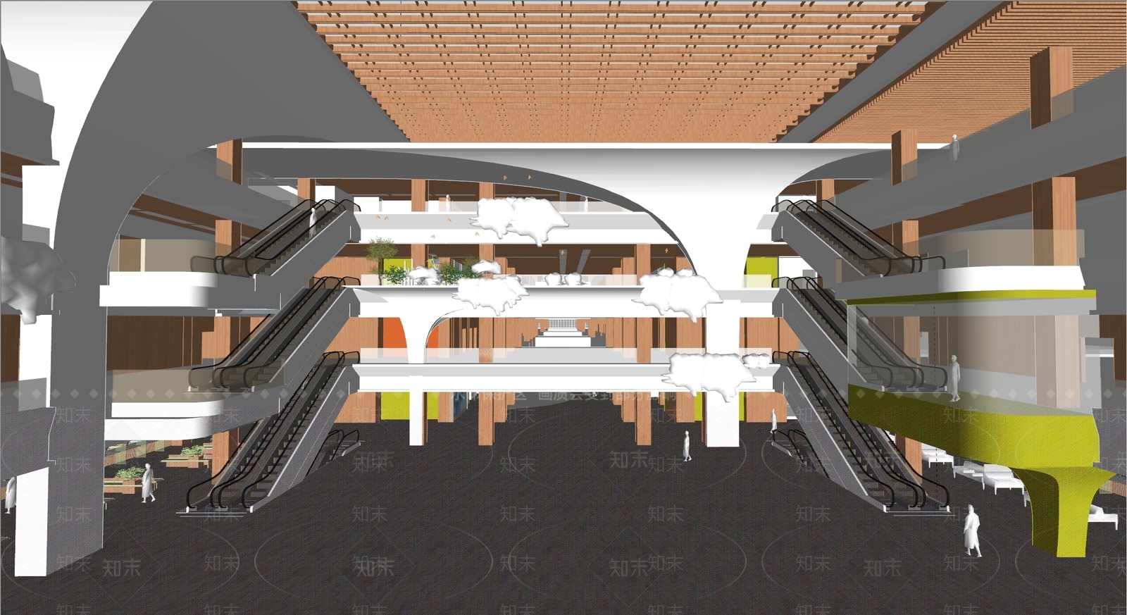 现代生态医院大厅SU模型下载【ID:1160334617】