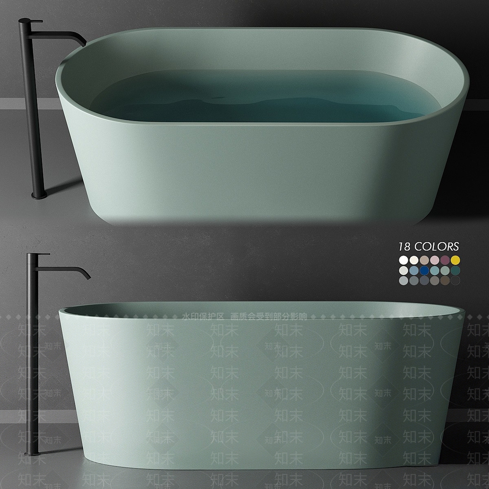浴缸3D模型下载【ID:1160342254】