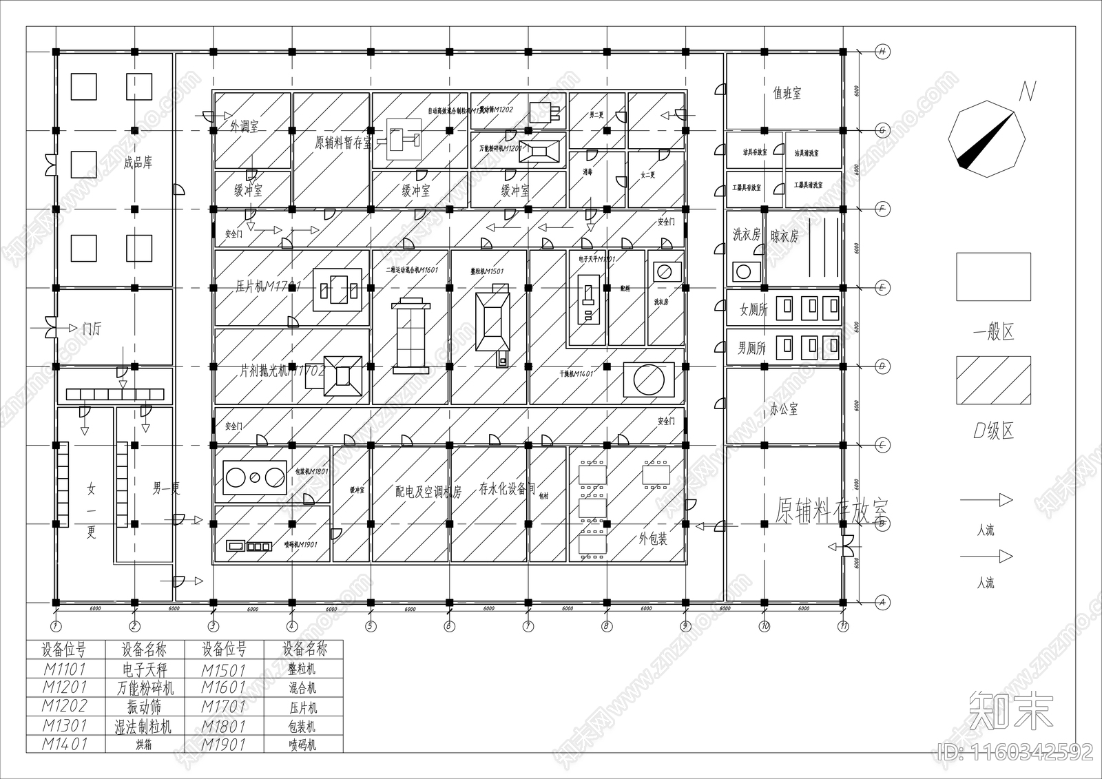 车间平面布置图施工图下载【ID:1160342592】
