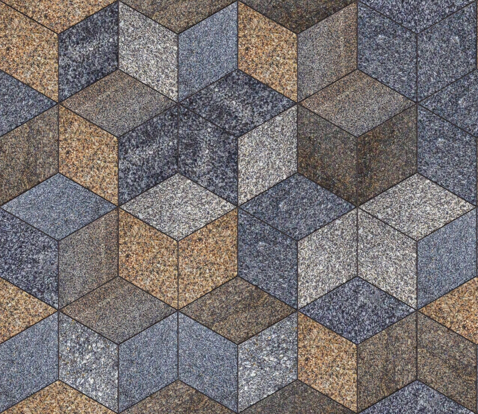 杂色平行四边形拼六边形毛面石材铺地贴图下载【ID:1160351663】