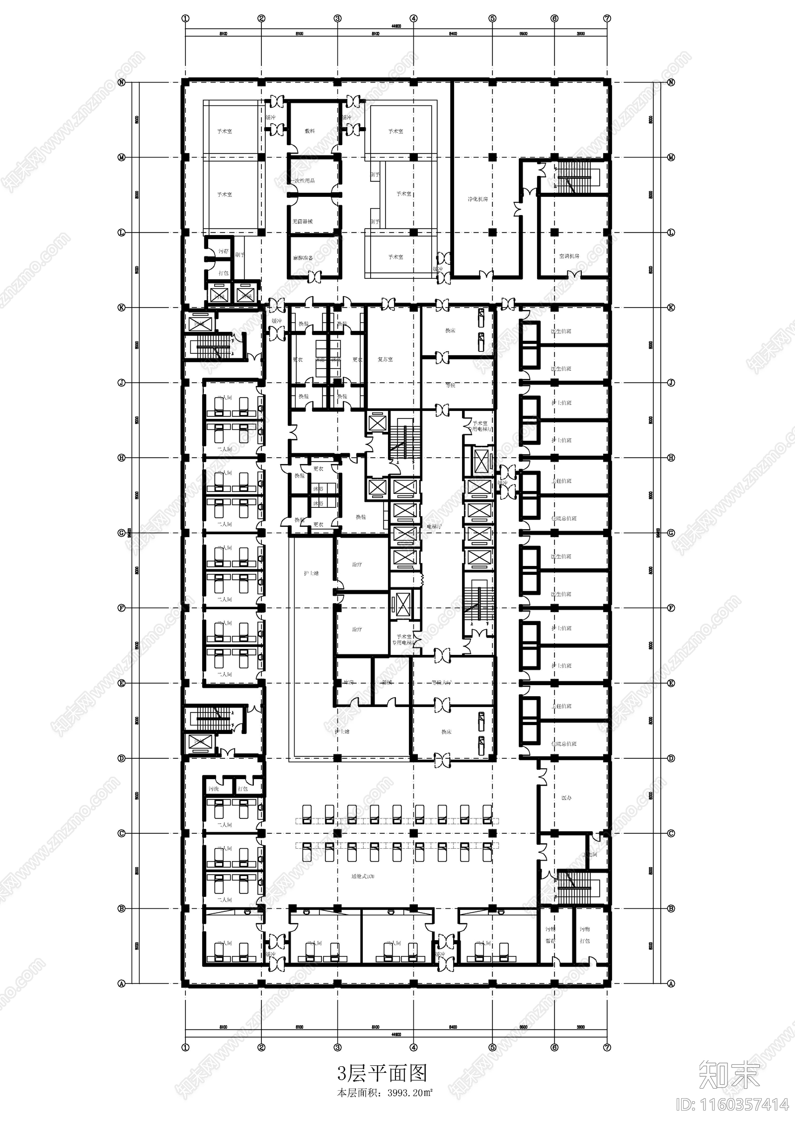 妇女儿童医院建筑平面图施工图下载【ID:1160357414】