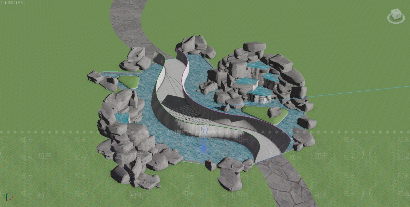 现代户外景观桥3D模型下载【ID:1160360072】