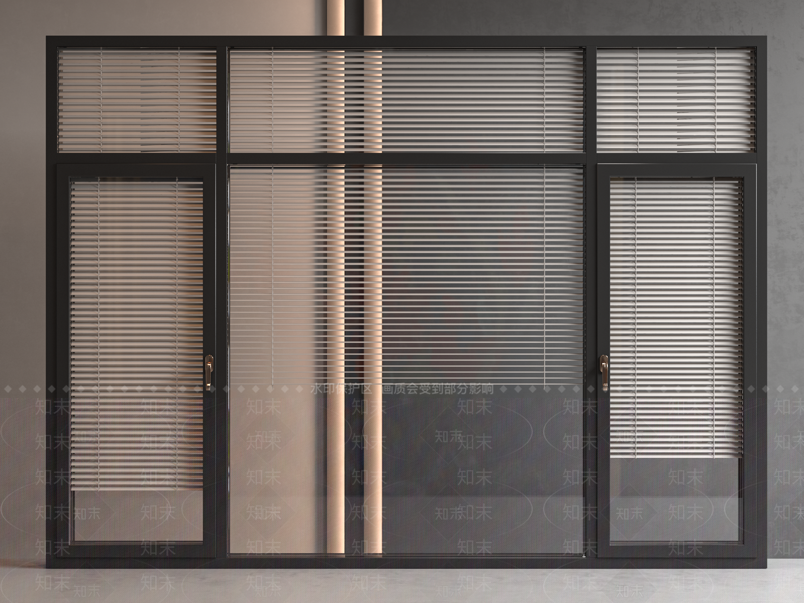 现代落地窗3D模型下载【ID:1160364861】