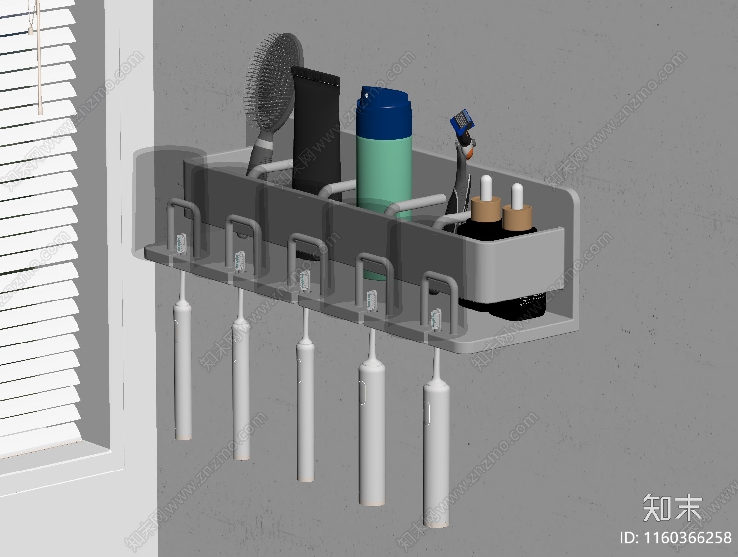 现代牙刷架SU模型下载【ID:1160366258】
