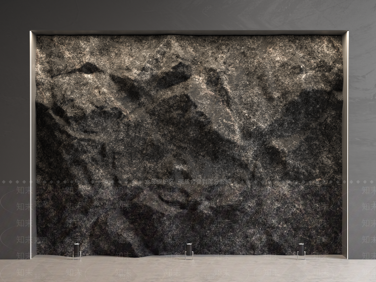 现代石头背景墙SU模型下载【ID:1160366580】