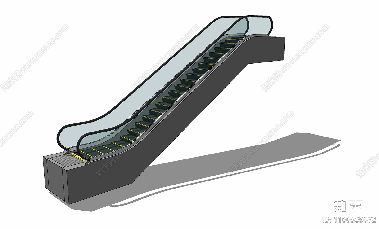 现代电动扶梯SU模型下载【ID:1160369672】