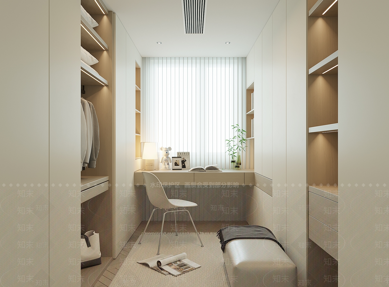 现代衣帽间SU模型下载【ID:1160372854】