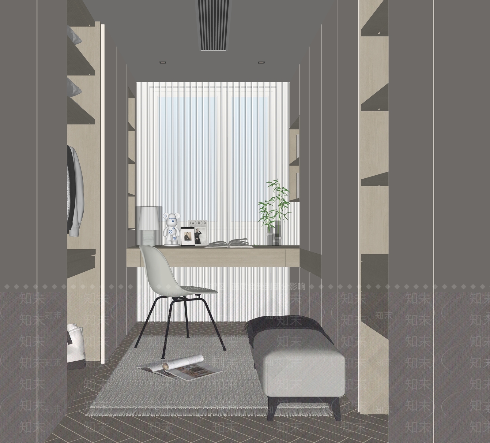 现代衣帽间SU模型下载【ID:1160372854】