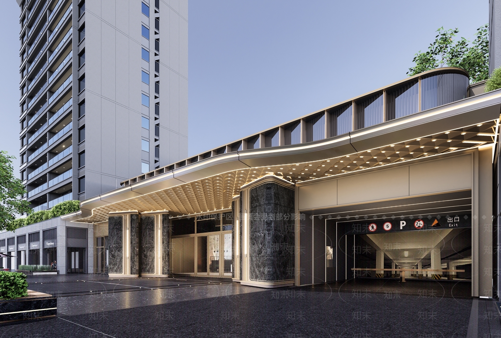 现代精致风格社区大堂SU模型下载【ID:1160375472】