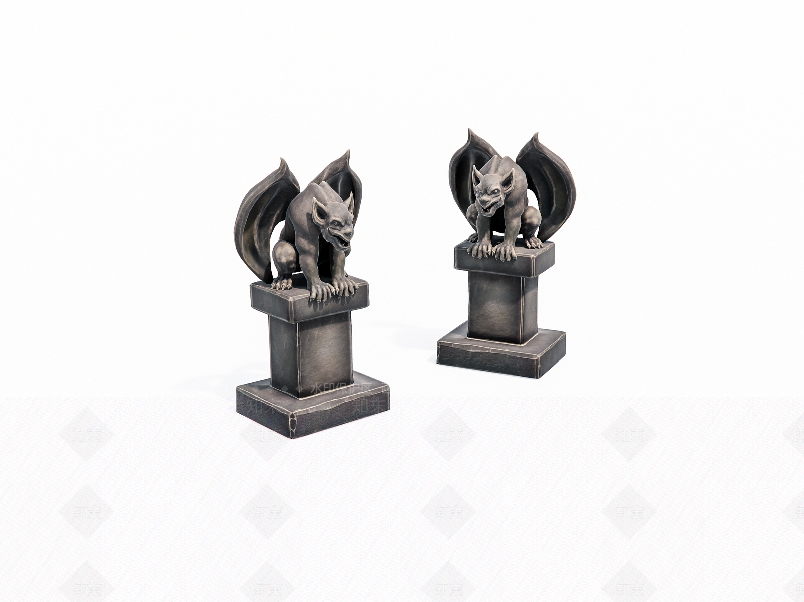 现代户外石雕怪兽3D模型下载【ID:1160385529】