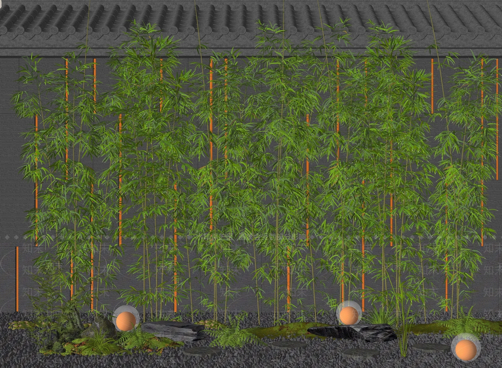 景观竹SU模型下载【ID:1160386513】