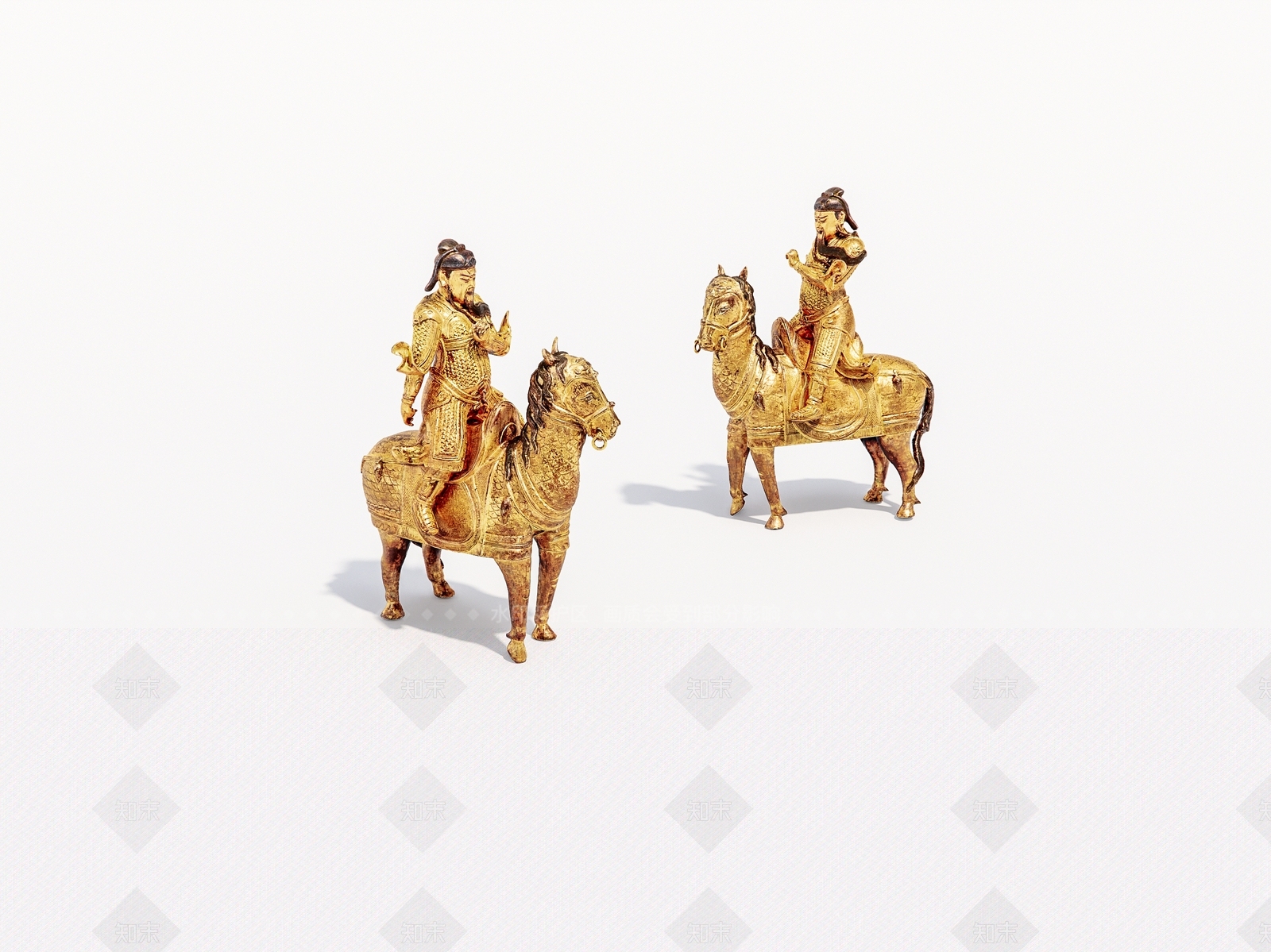 现代关羽骑马摆件3D模型下载【ID:1160387044】