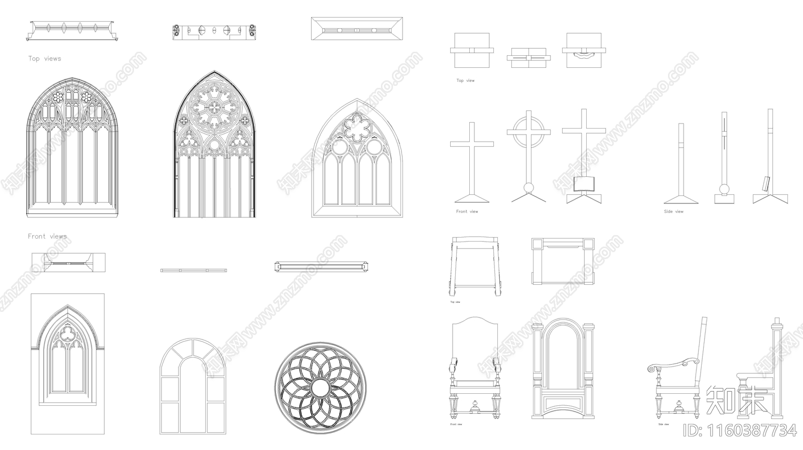 2024教堂家具图库施工图下载【ID:1160387734】