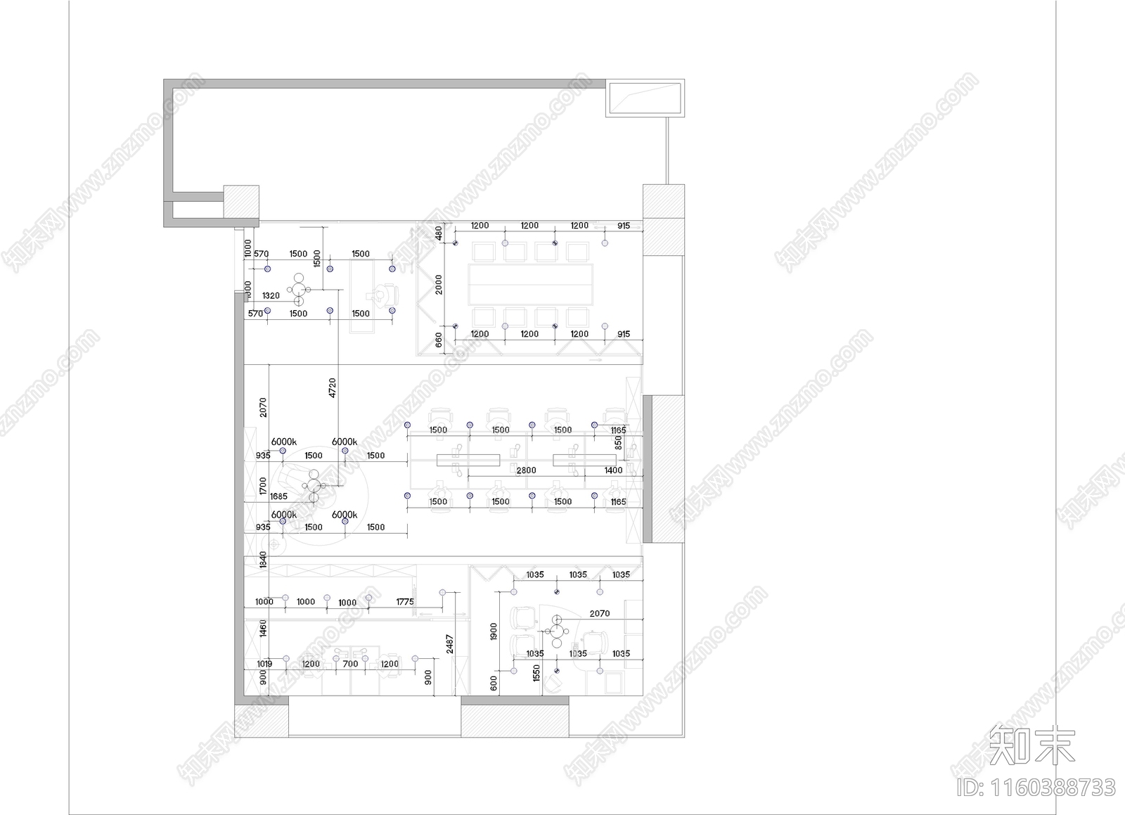 20240512办公室设计cad施工图下载【ID:1160388733】