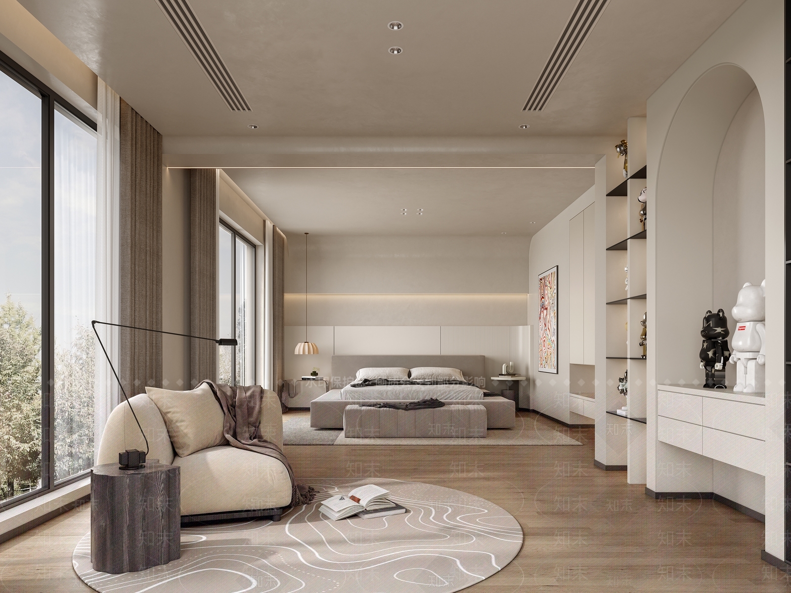白色梳妆台玄关柜3D模型下载【ID:1227376998】