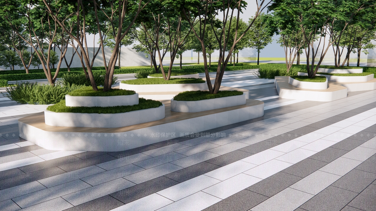 现代景观座椅SU模型下载【ID:1160411997】