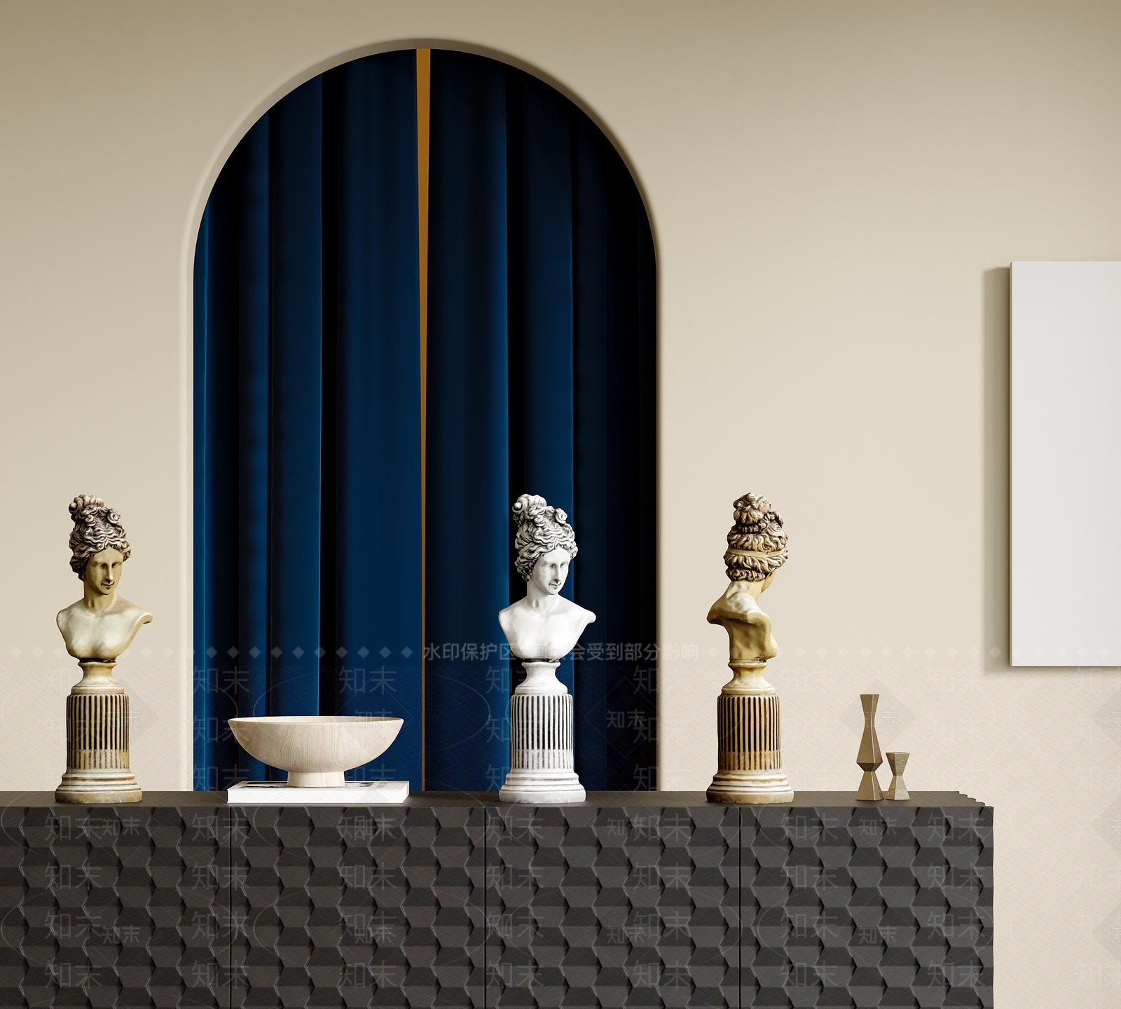 北欧石膏人物雕像3D模型下载【ID:1160418681】