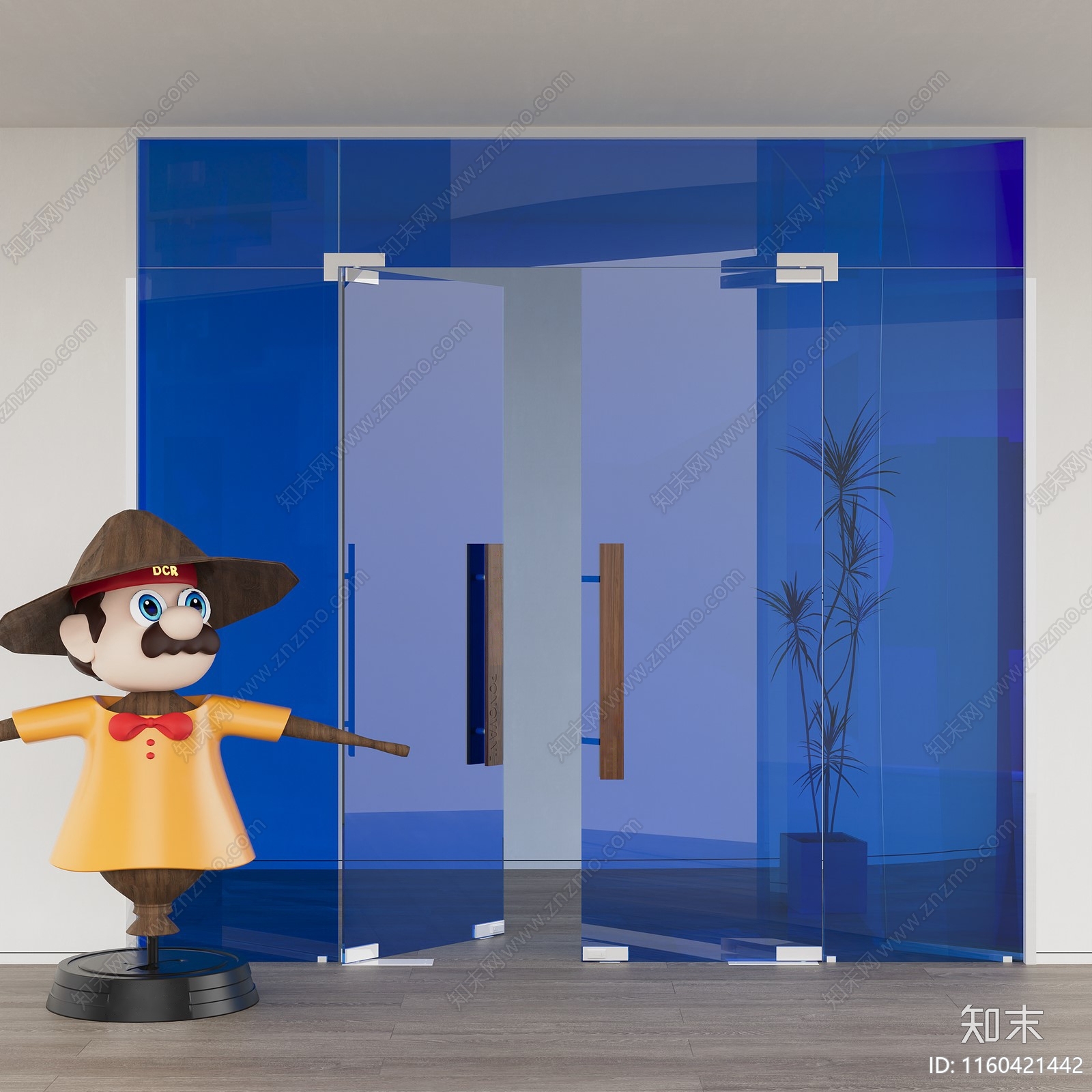 蓝色亚克力贴图下载【ID:1160421442】