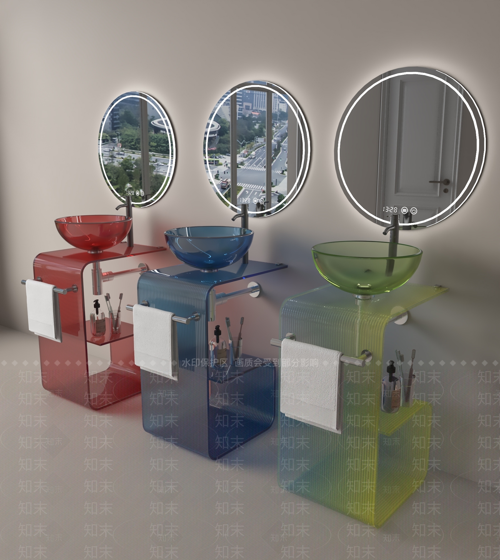 现代洗手台3D模型下载【ID:1160422553】