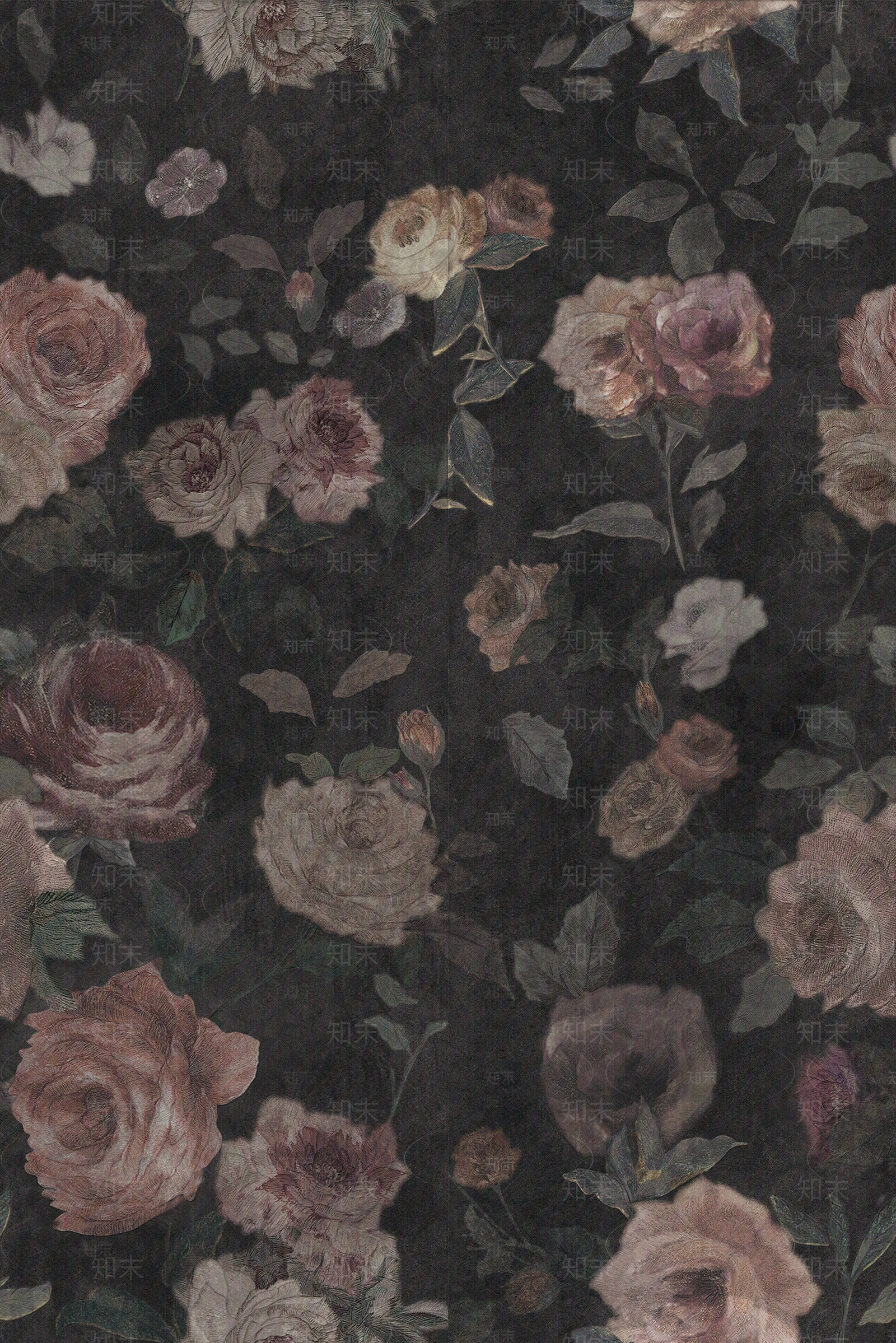法式复古玫瑰花砖AB面贴图下载【ID:1160428708】