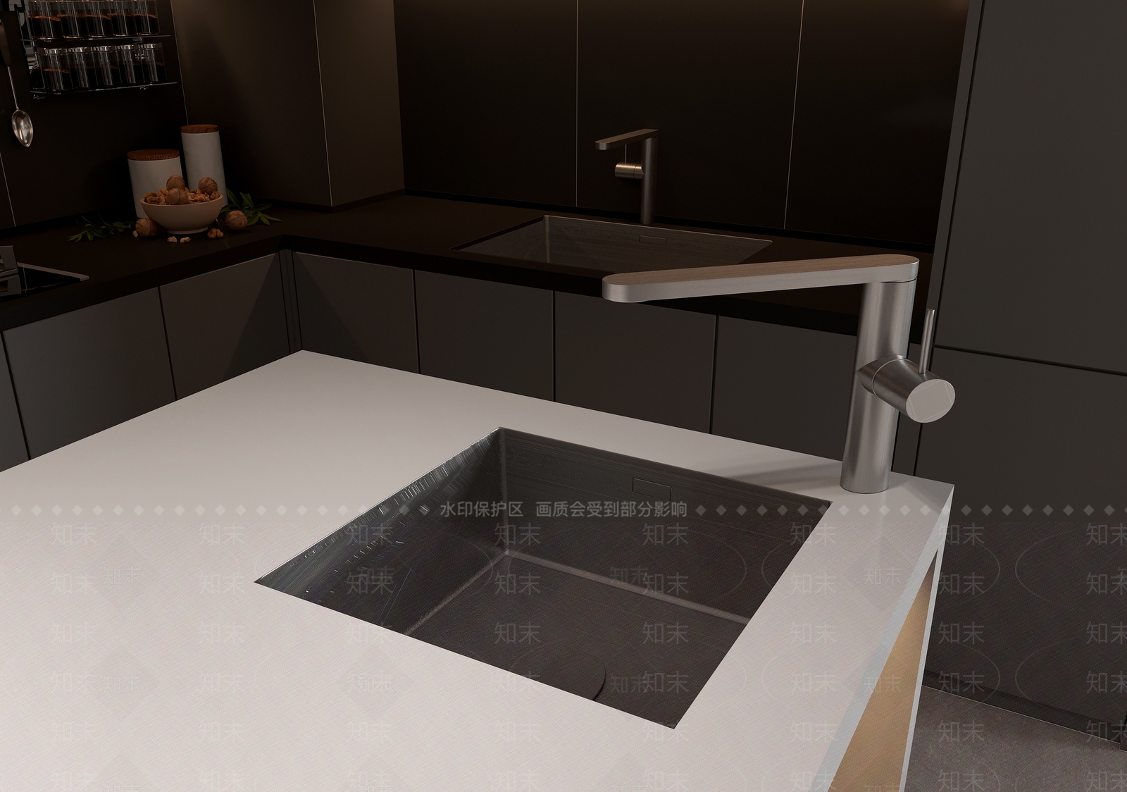 水槽3D模型下载【ID:1160430140】