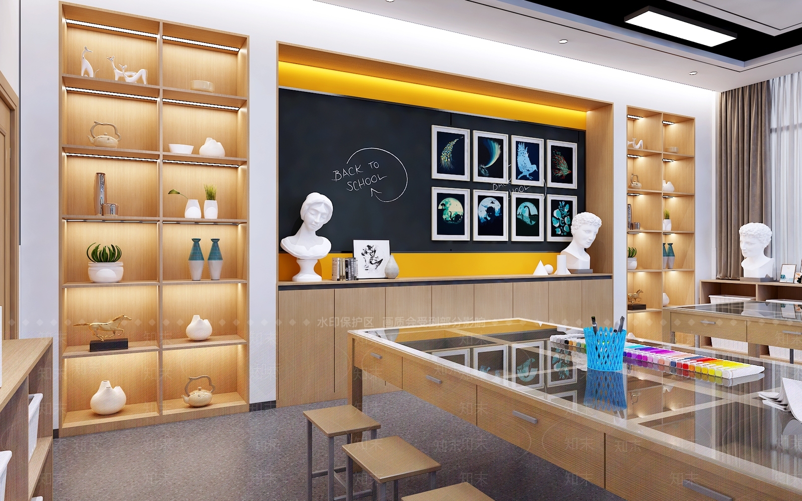 现代美术室3D模型下载【ID:1160434849】