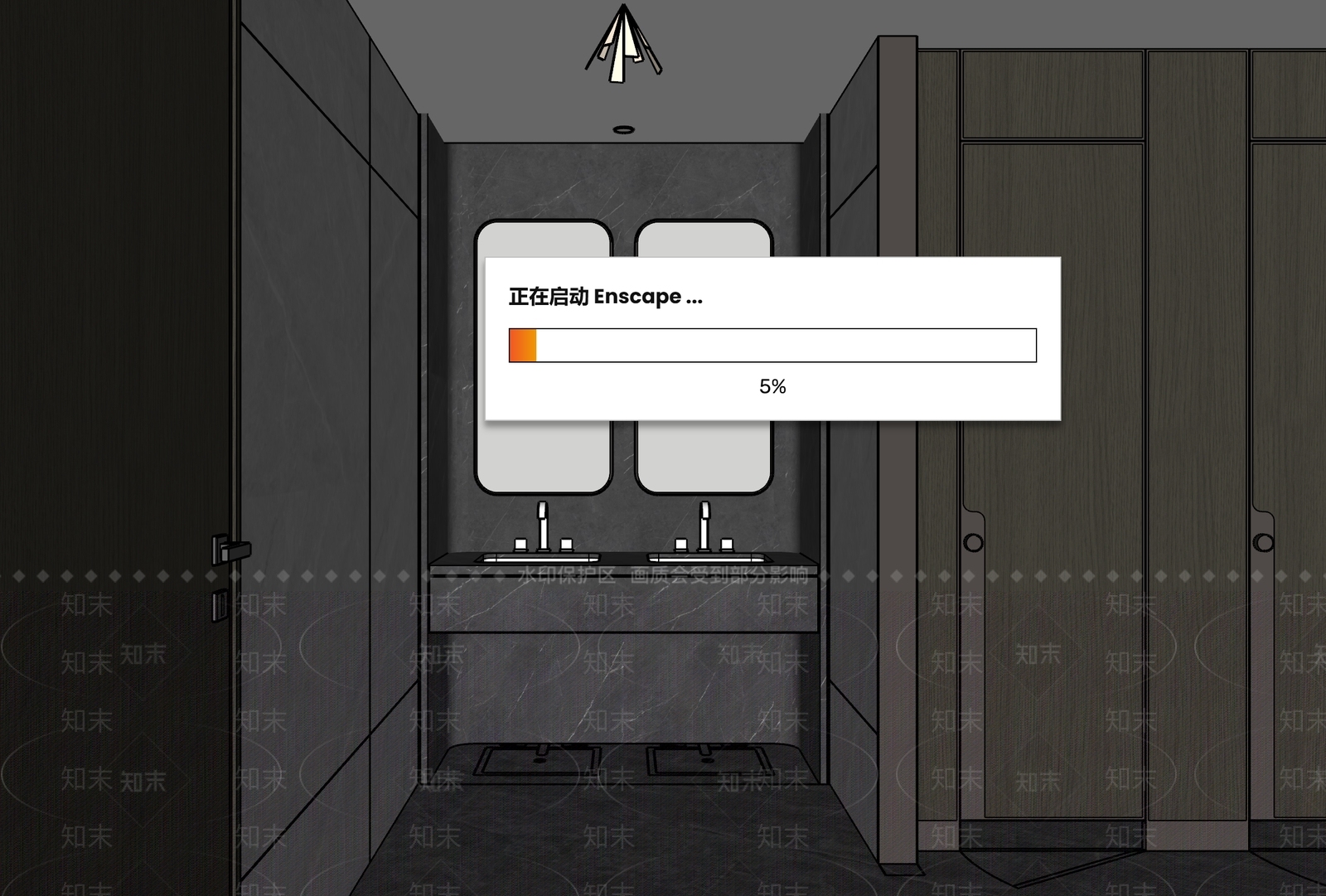 现代公共卫生间SU模型下载【ID:1160437633】