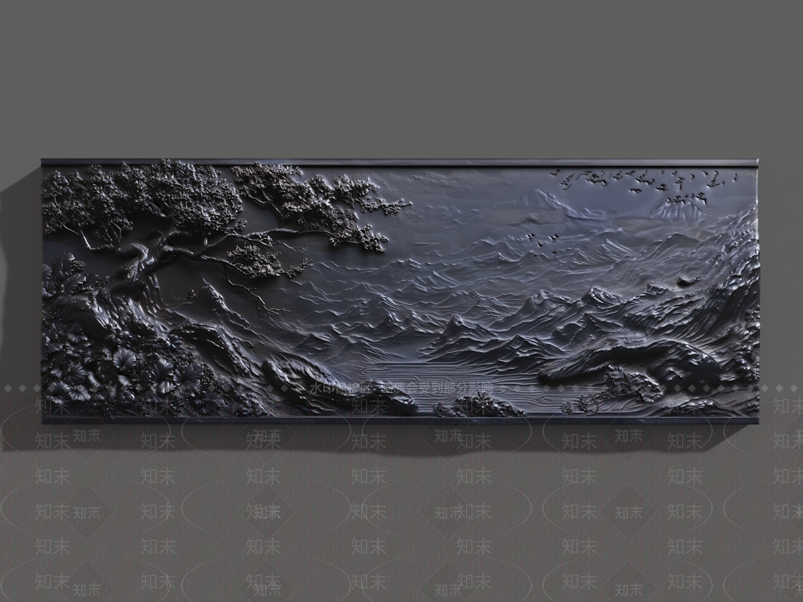 金属浮雕壁画3D模型下载【ID:1160444383】