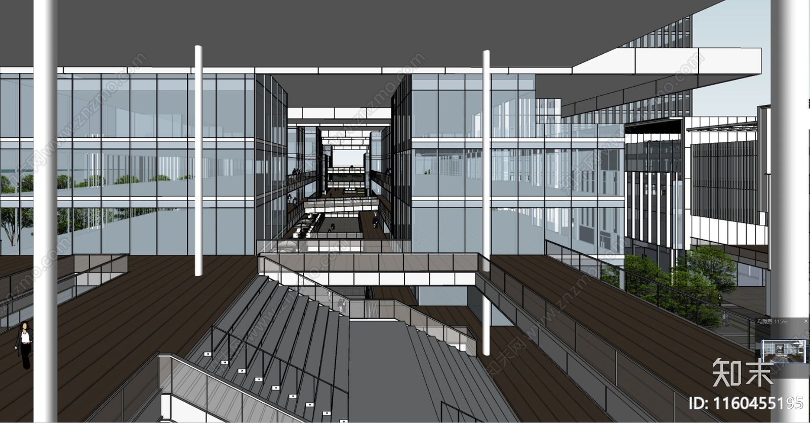 现代办公楼SU模型下载【ID:1160455195】