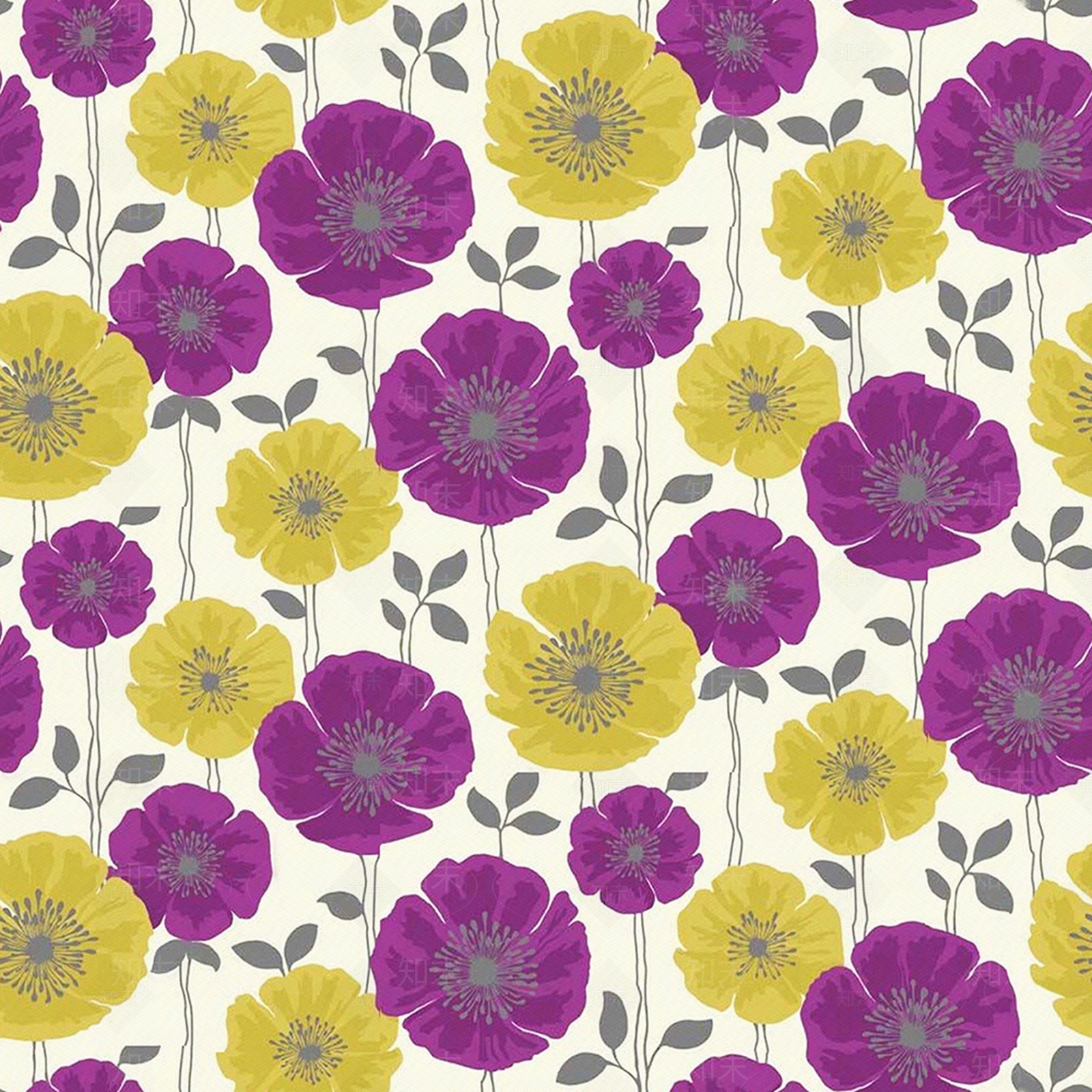 无缝紫色欧式田园风格碎花花纹图案壁纸壁布墙布贴图下载【ID:1160457782】