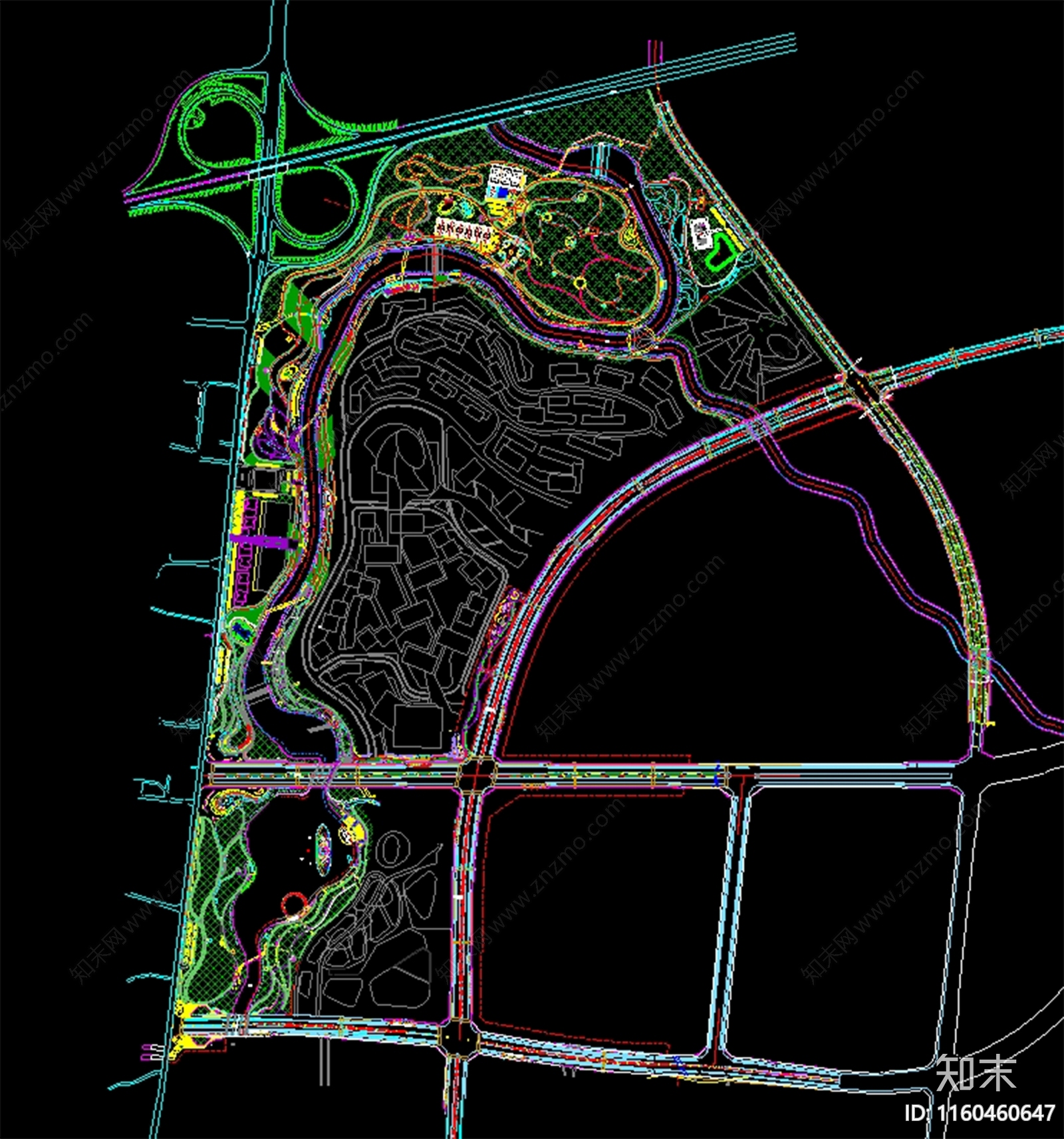 海南智慧新城道路绿化设计市政公园设计施工图下载【ID:1160460647】