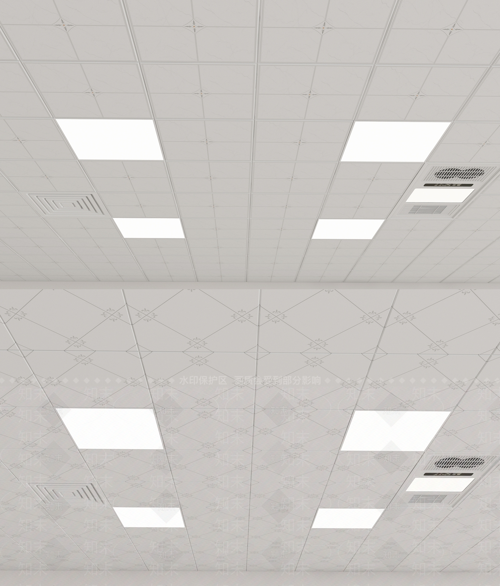现代铝扣板吊顶3D模型下载【ID:1160462726】