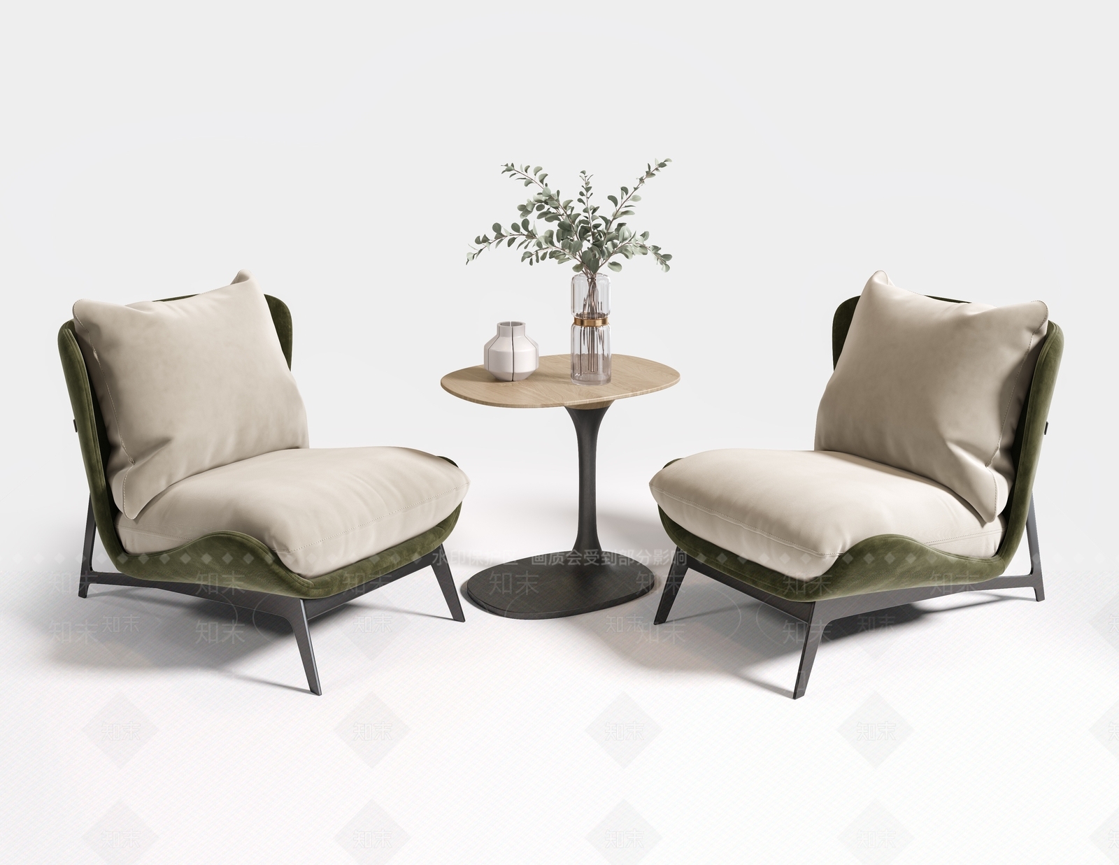 现代休闲桌椅组合3D模型下载【ID:1160464073】