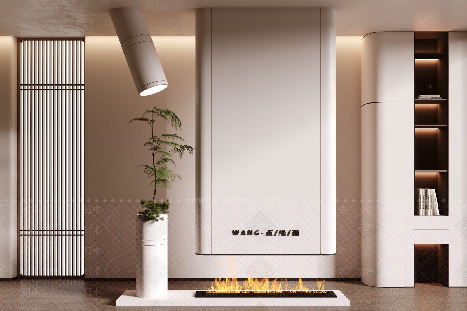 现代玄关隔断3D模型下载【ID:1160465996】