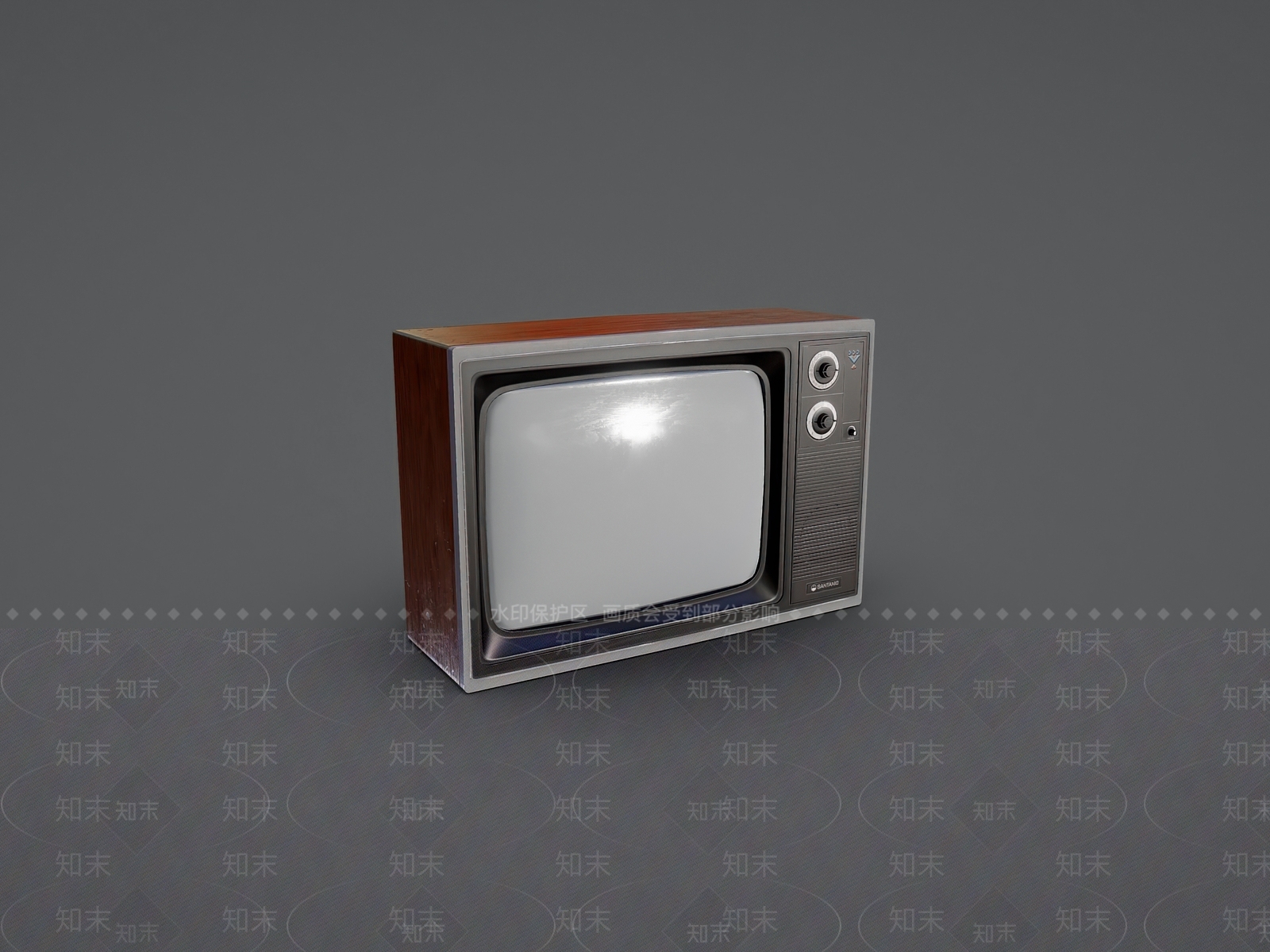 老旧电视机3D模型下载【ID:1160467687】