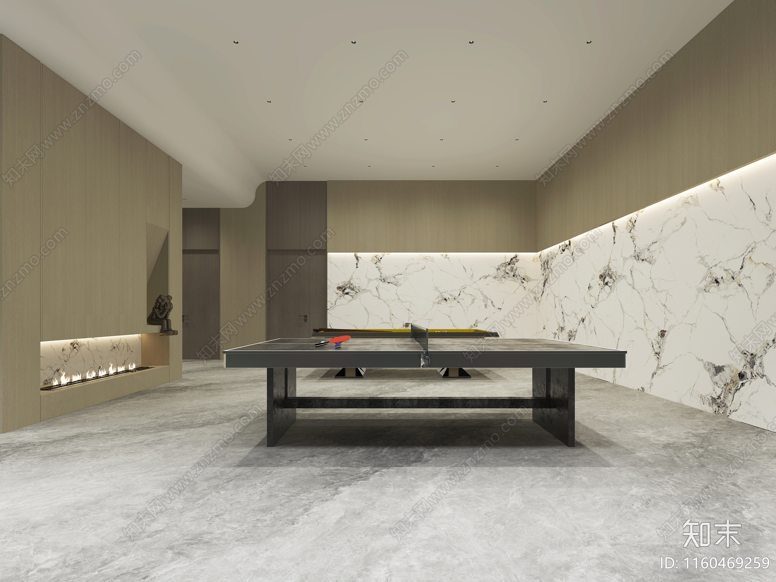 现代台球室3D模型下载【ID:1160469259】