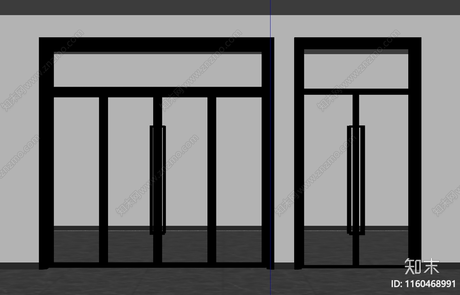 现代玻璃门SU模型下载【ID:1160468991】