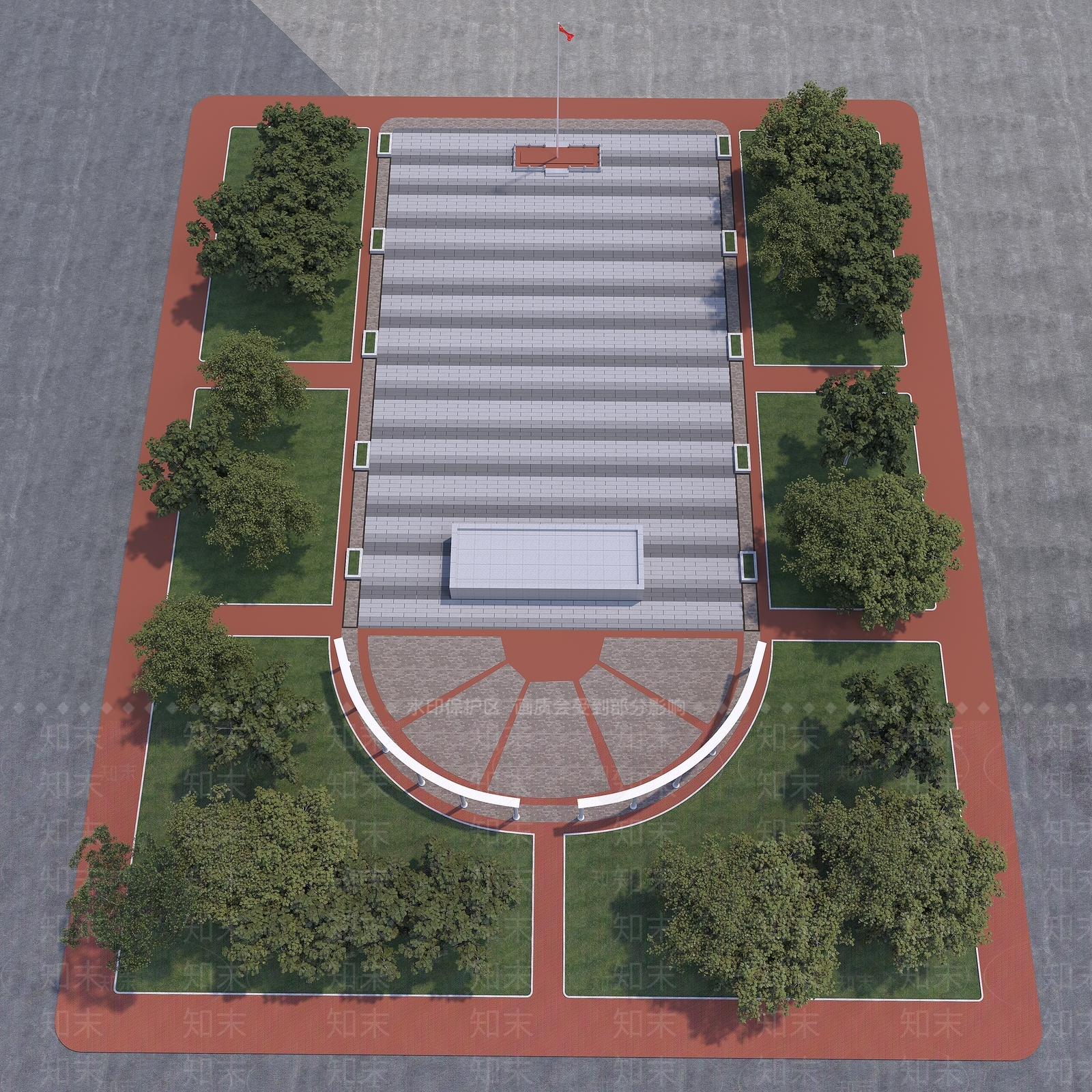 现代广场3D模型下载【ID:1160473714】