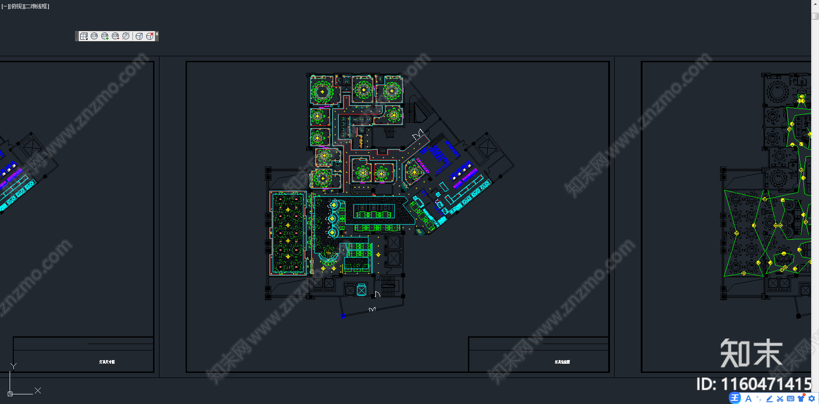 1000㎡全国连锁中餐厅cad施工图下载【ID:1160471415】